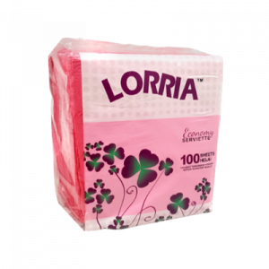 LORRIA SERVIETTE PINK 1X100'S