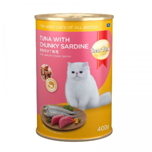 S/HEART CAT CAN FOOD TUNA&CHUNKY 1X400G