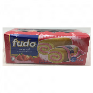 FUDO SWISS ROLL STRAWBERRY 1 X 24X18G