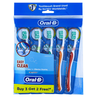 ORAL B T/B COMP EASY CLN MED POLY 1X5'S