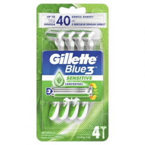 GILLETTE BLUE3 SENSITVE 4'S 1X4'S