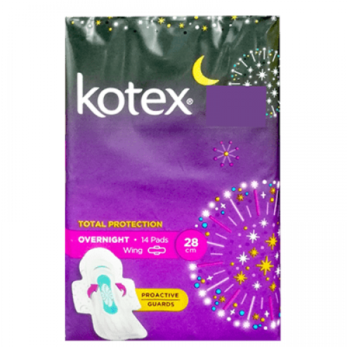 KOTEX PAG OVERNIGHT WING 28CM 1X14'S
