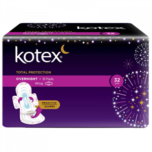 KOTEX PAG OVERNIGHT WING 32CM 1X12'S