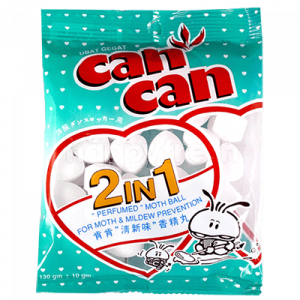 CAN CAN 2IN1 MOTH BALL 130G 1 x 130G