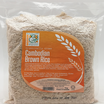 RADIANT CAMBODIAN BROWN RICE 1X1KG