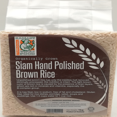 RADIANT SIAM HAND POLISHED BROWN RICE 1X1KG