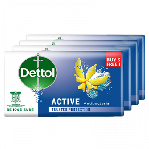 DETTOL BAR SOAP 3+1 ACTIVE 1X4X100G