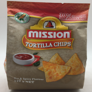 MISSION CHIPS HOT & SPICY  1X170G