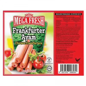 MEGA FRESH CHICKEN FRANKFURTER 1X300G