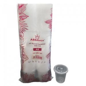 ABBAWARE CONTAINER W/LID A8  100'S