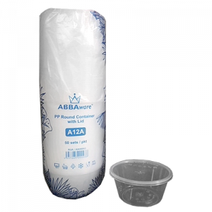 ABBAWARE CONTAINER W/LID A12A [380ML] 50'S